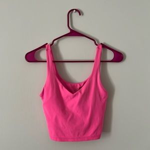 Aerie offline hot pink top (cropped)